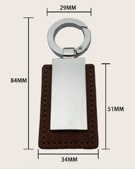 Custom PU Leather Keychain Car Keyring Key Tag