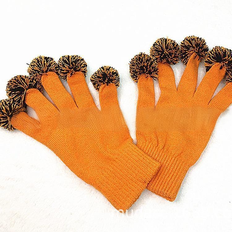Knitted Pom Pom Glove