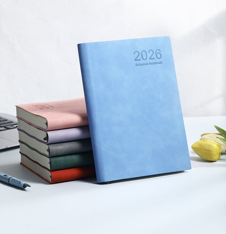 A5 PU Schedule Notebook 2026 Weekly & Monthly Planner Notebook