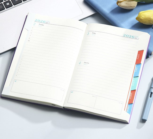 A5 PU Schedule Notebook 2026 Weekly & Monthly Planner Notebook