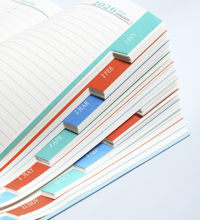 A5 PU Schedule Notebook 2026 Weekly & Monthly Planner Notebook