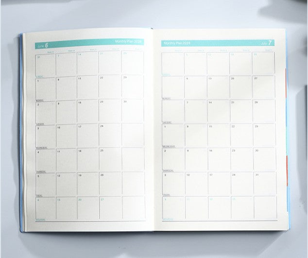 A5 PU Schedule Notebook 2026 Weekly & Monthly Planner Notebook