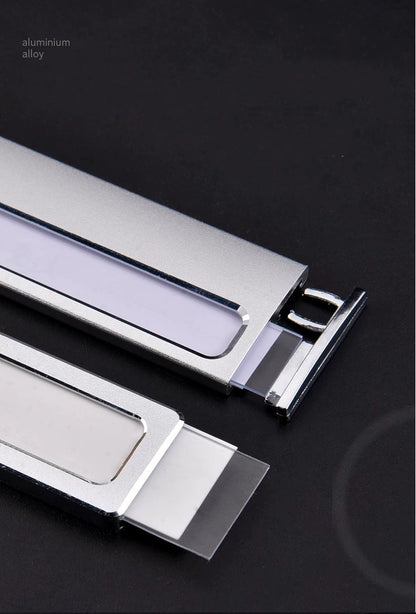 Professional Aluminum Alloy Name Tags Nameplate Badge with Safety Pin & Window #1