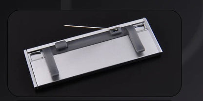 Professional Aluminum Alloy Name Tags Nameplate Badge with Safety Pin & Window #1