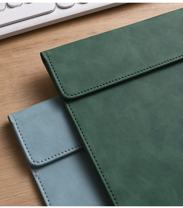 A4 PU Leather Magnetic Clipboard w/Pen Holder