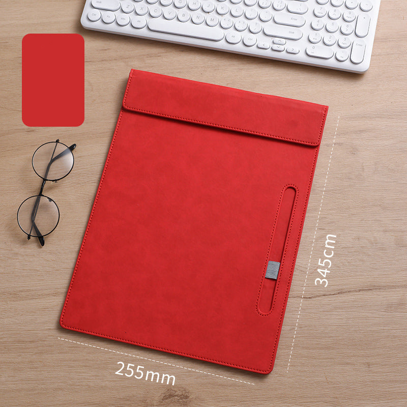 A4 PU Leather Magnetic Clipboard w/Pen Holder