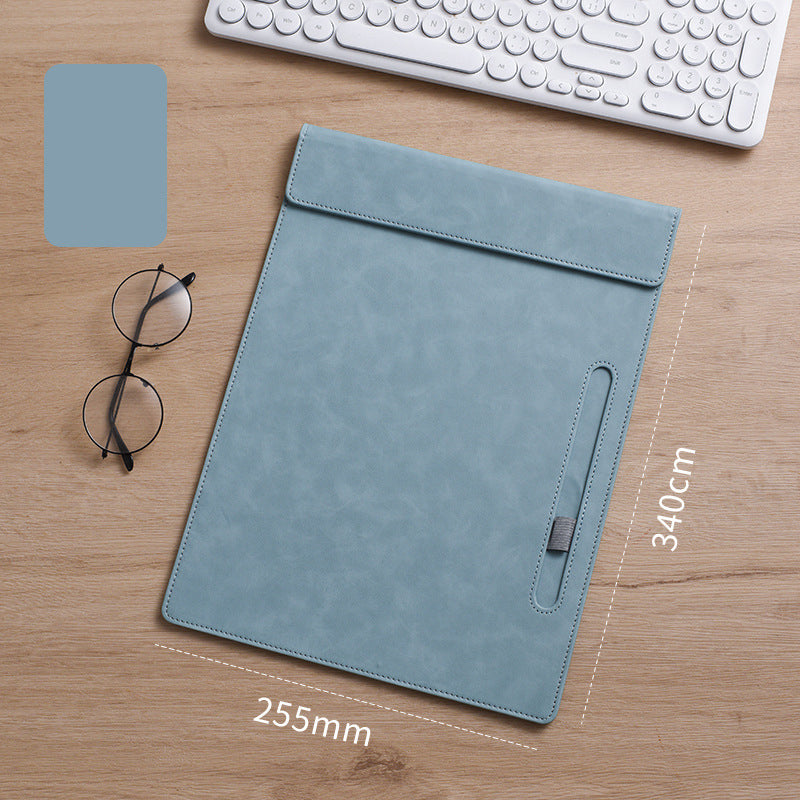 A4 PU Leather Magnetic Clipboard w/Pen Holder