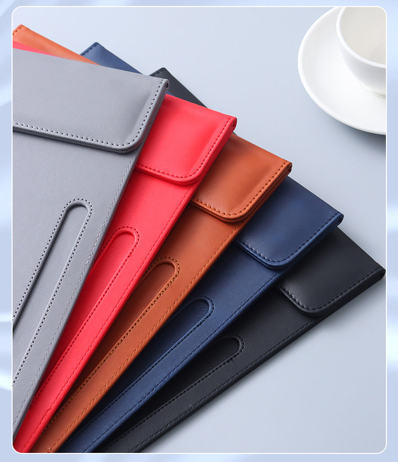 A4 PU Leather Magnetic Clipboard w/Pen Holder