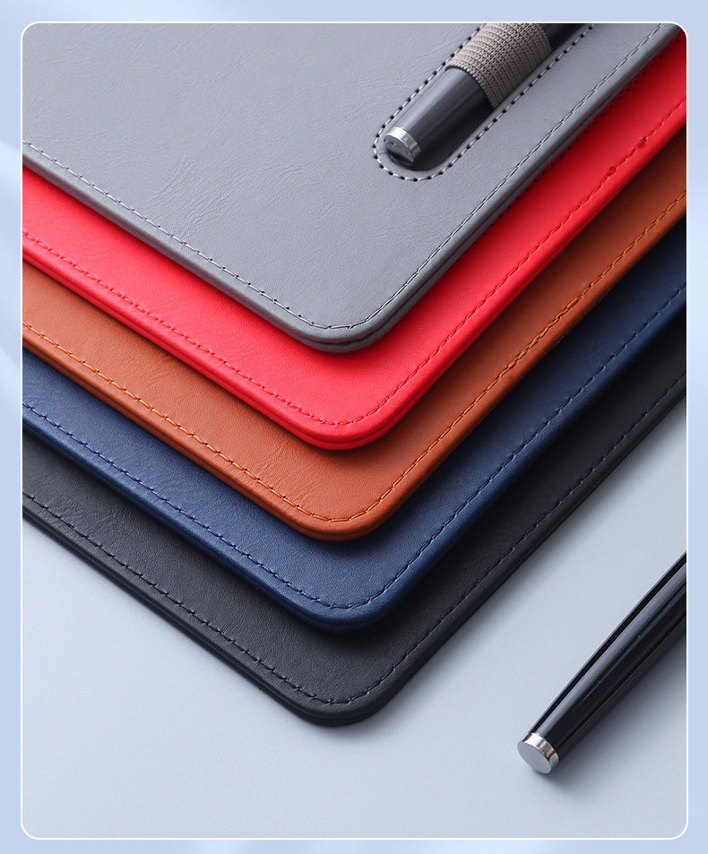 A4 PU Leather Magnetic Clipboard w/Pen Holder