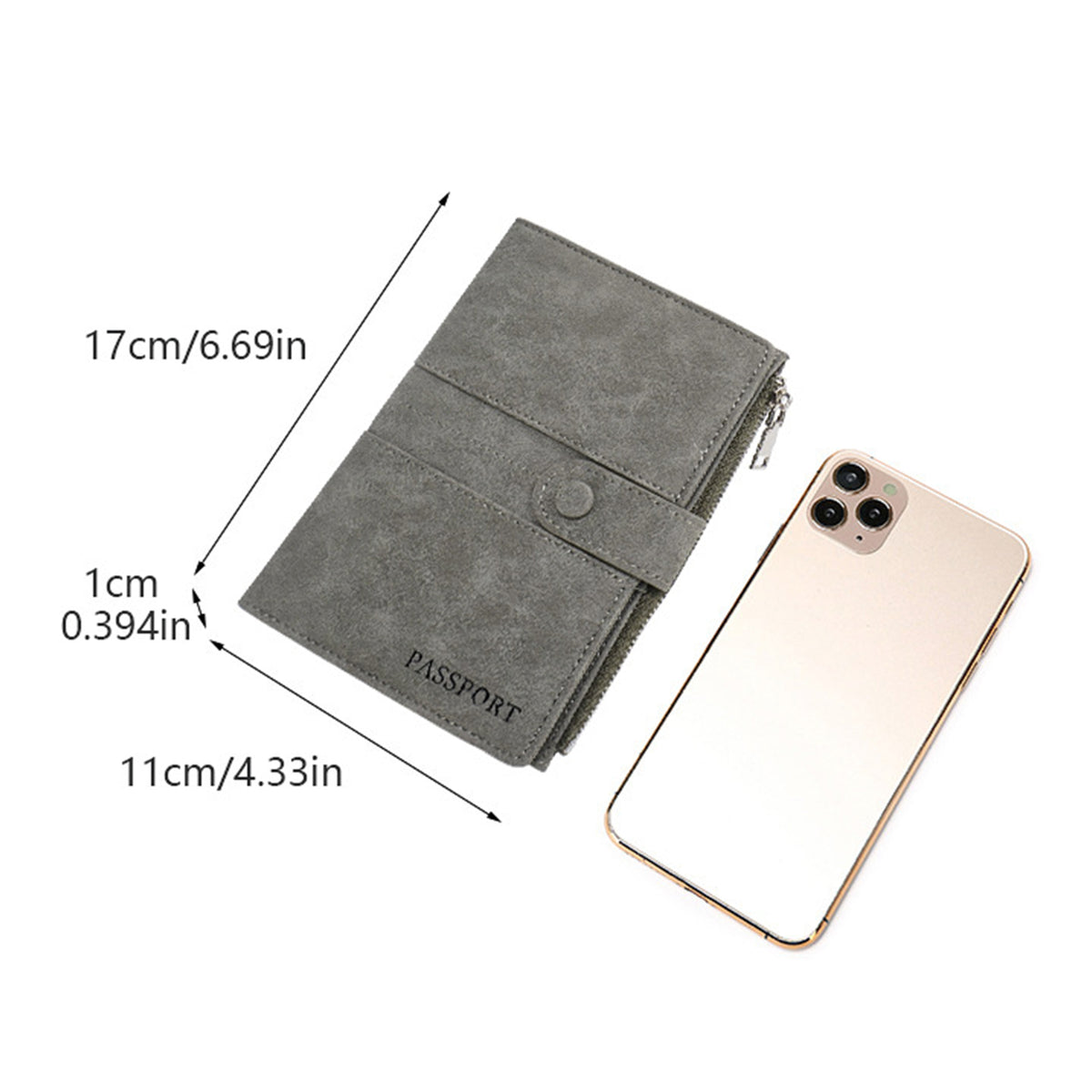 Multi Compartment Travel Wallet PU Leather RFID Passport Cover