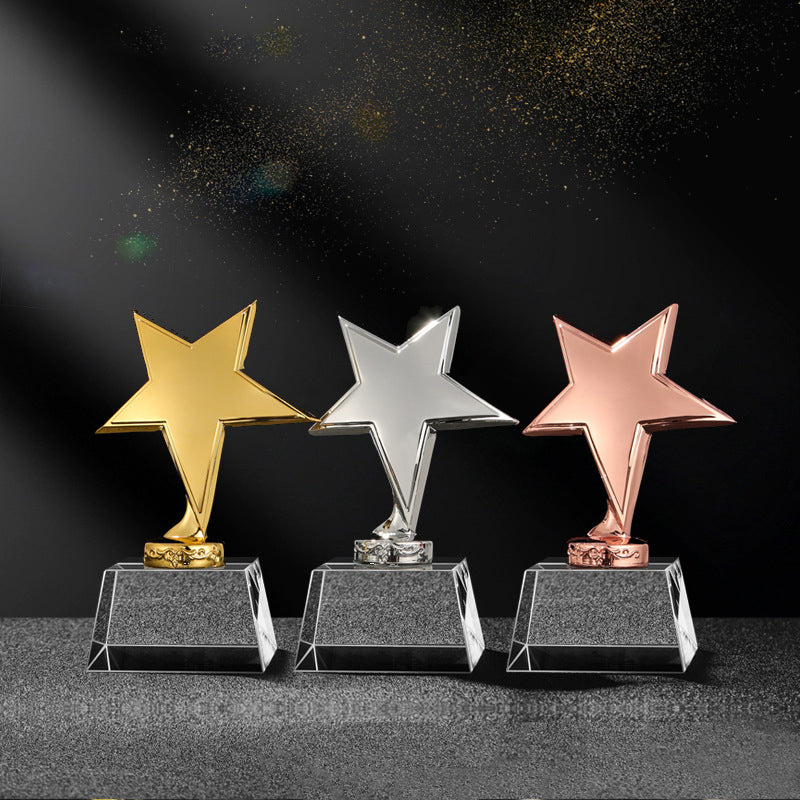 Star Zinc Alloy & Crystal Trophy