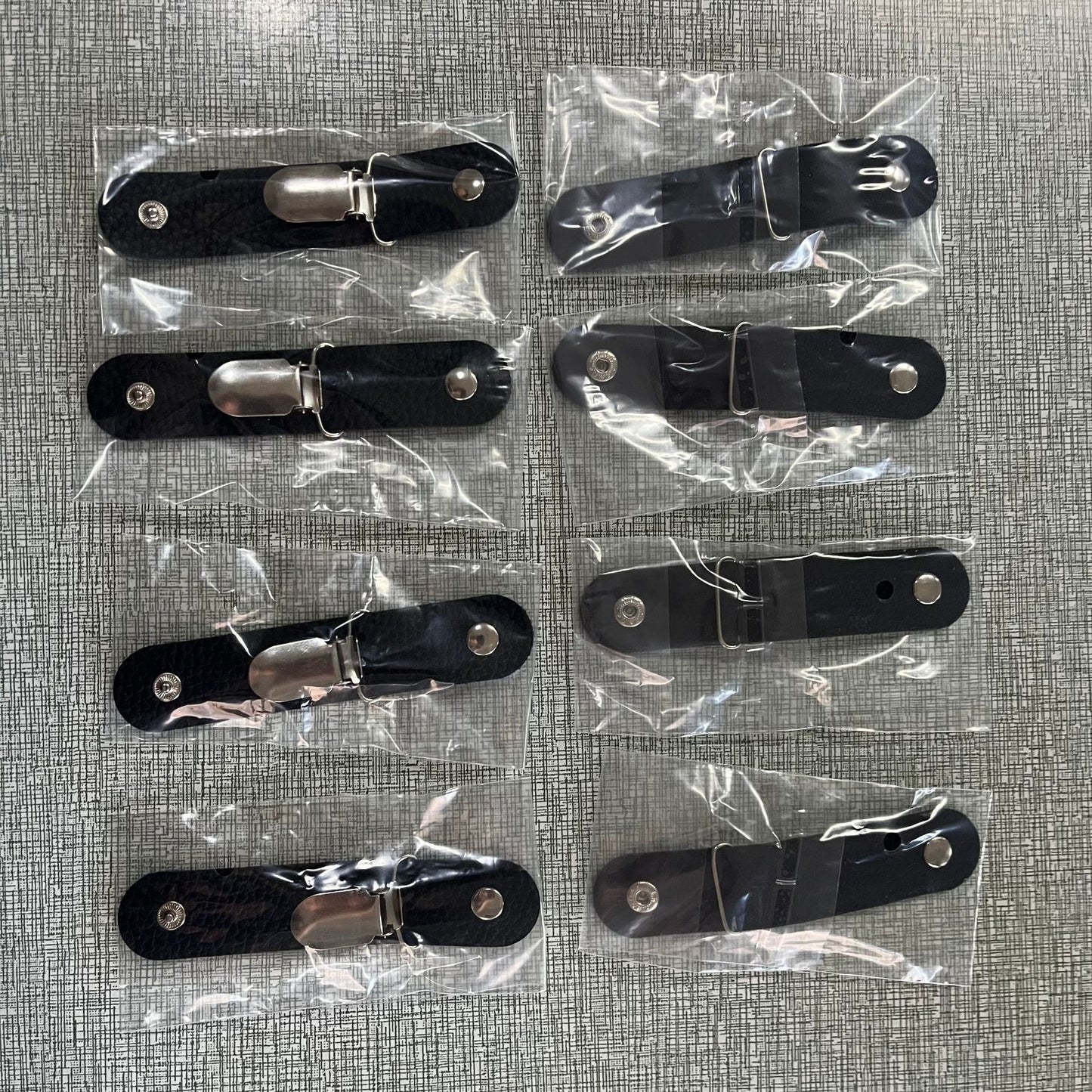 4.9" PU Leather Hat Clip with Silver Clip