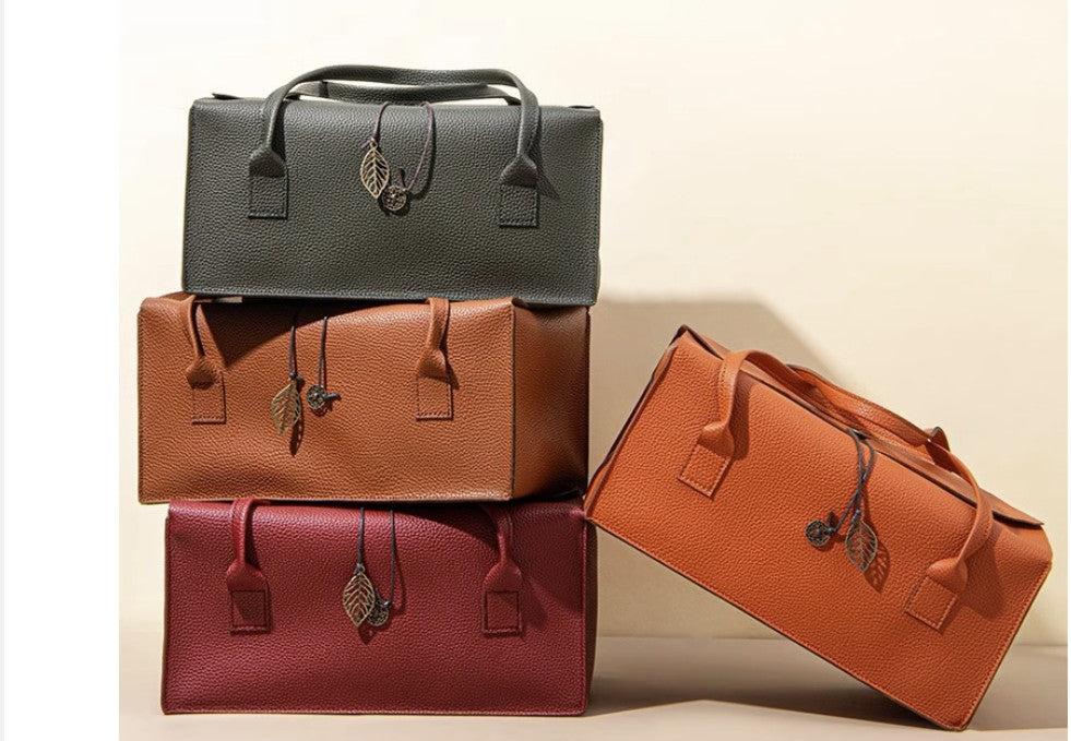 Large Capacity Reusable Leather Wine Tote Bag/Travel Bag