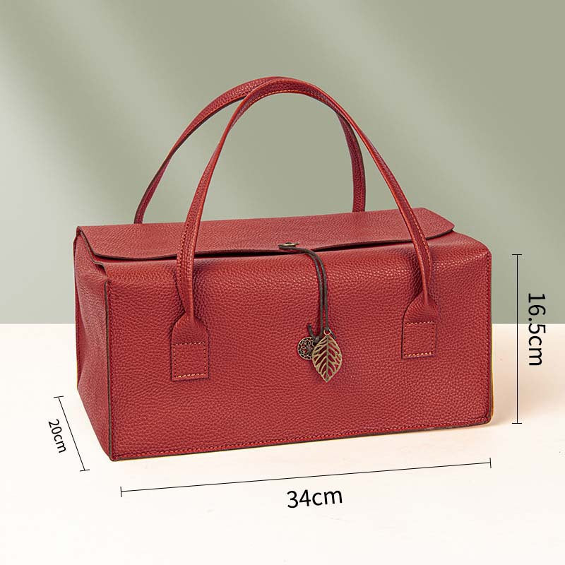Large Capacity Reusable Leather Wine Tote Bag/Travel Bag