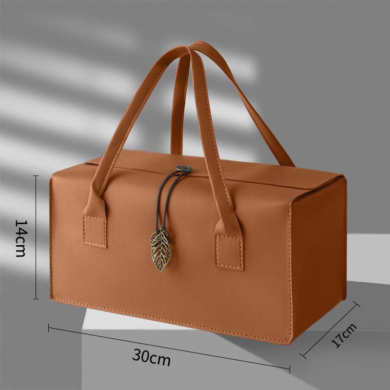 Large Capacity Reusable Leather Wine Tote Bag/Travel Bag