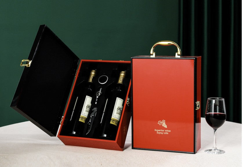 Leather Wine Tool Set Double Bottle Carrier