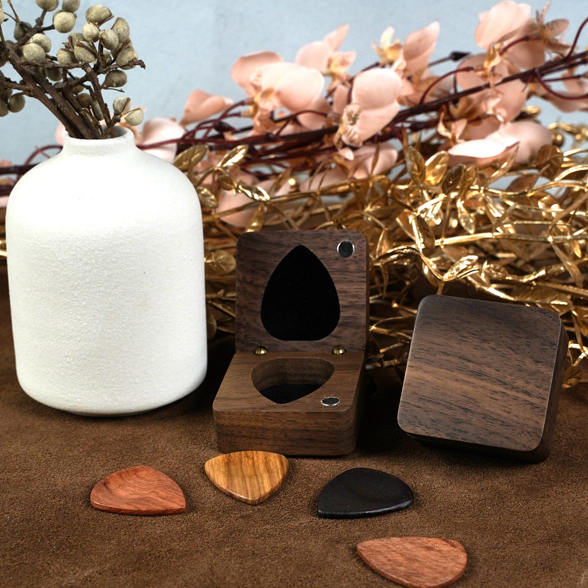 Guitar Pick Wooden Case
