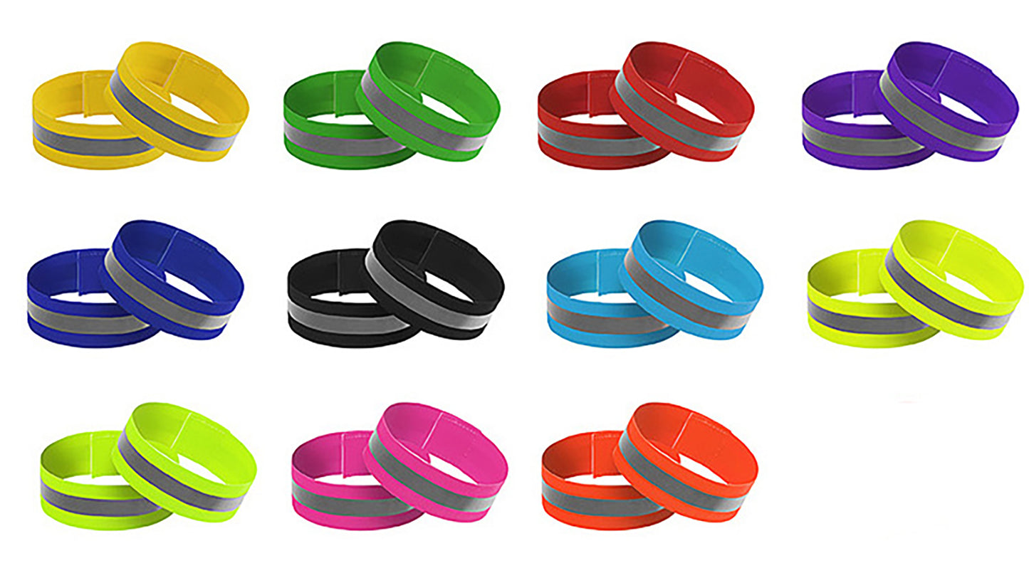 High-Visibility Adjustable Reflective Arm Band & Leg Band for Night Safety #1