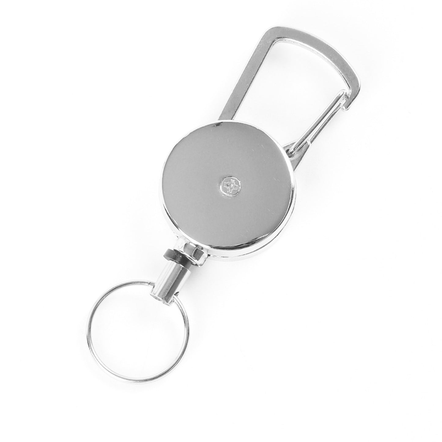 Outdoor Metal Retractable Badge Reel Clip With Keyring