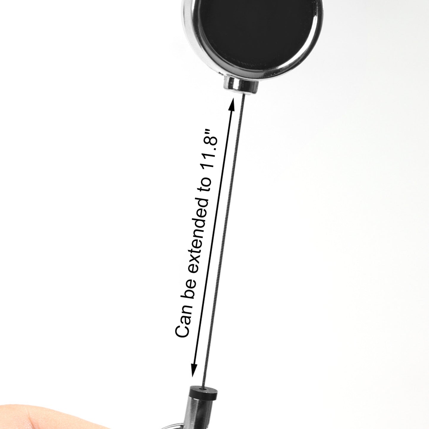 Outdoor Metal Retractable Badge Reel Clip With Keyring