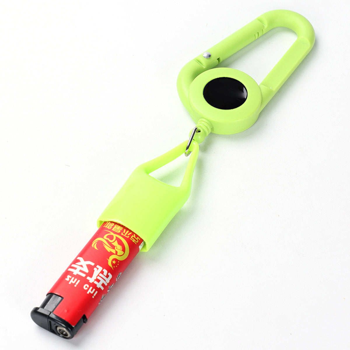 Retractable Lighter Holder Pull Leash Case Sleeve Cover w/ PVC Strap