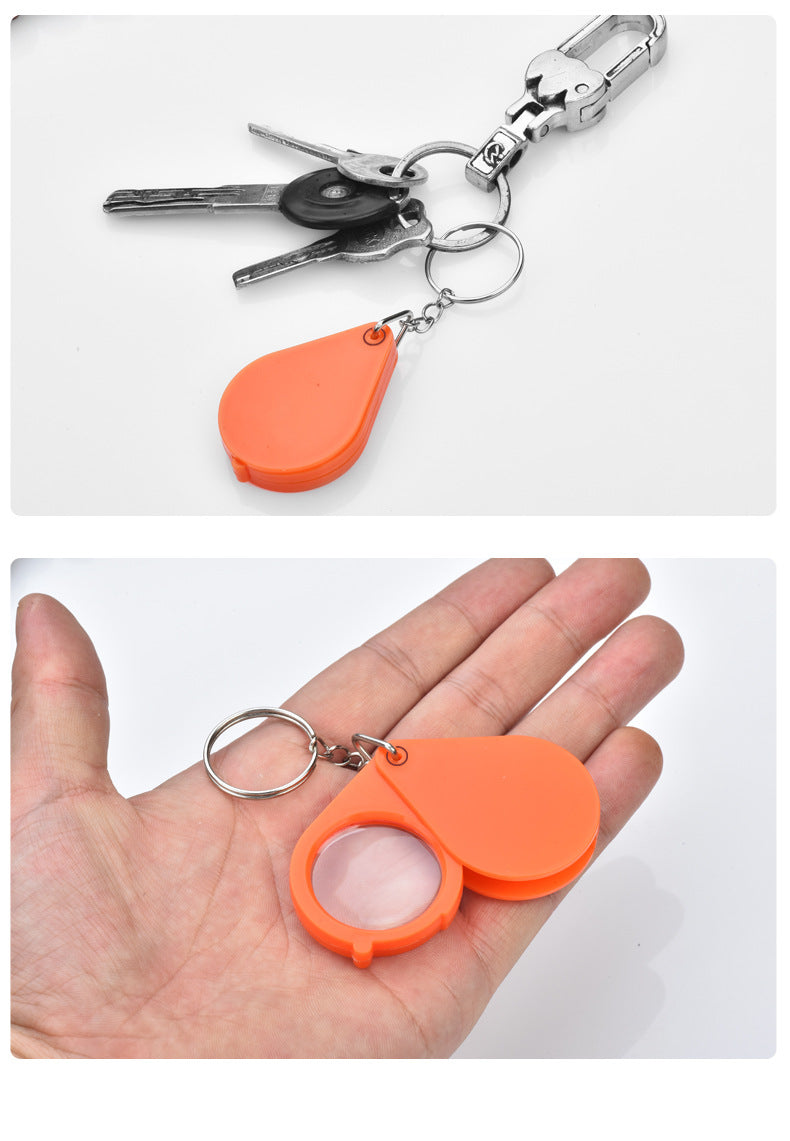10X Folding Key Chain Magnifying Glass