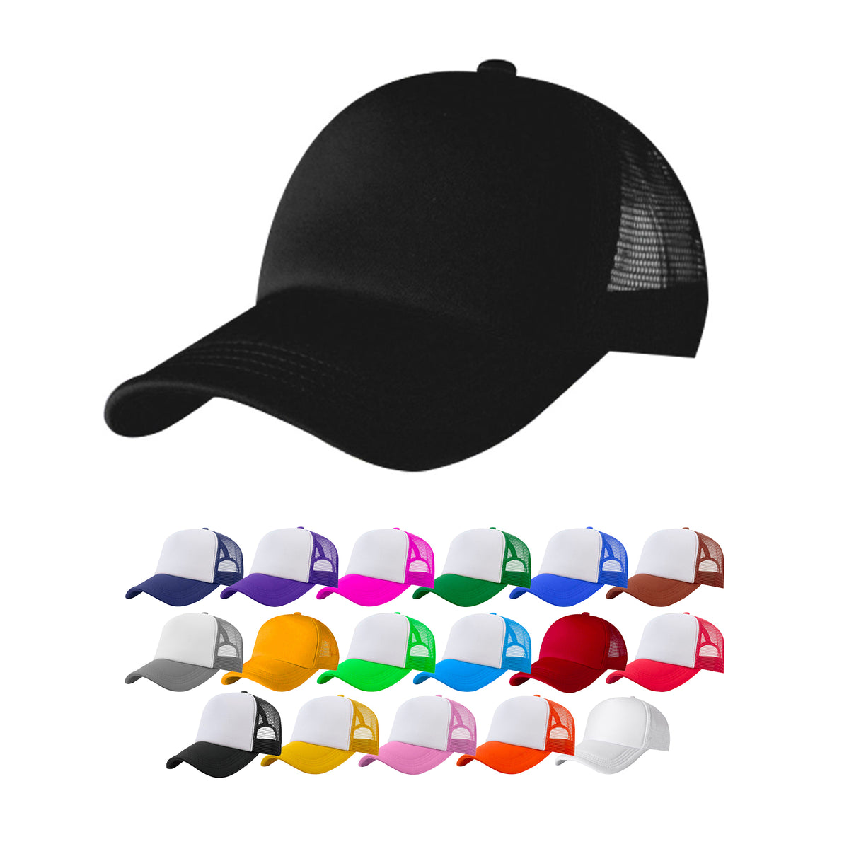 Ventilated Two-Tone Mesh Baseball Cap
