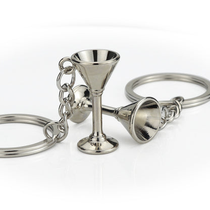 Cocktail Goblet Cup Keychain