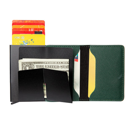 PU Split Joint Wallet Money Clip RFID