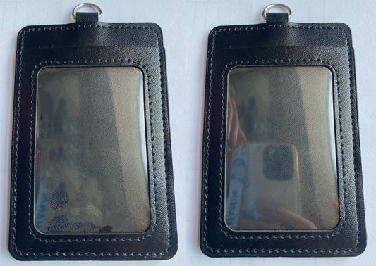 Double Side Window Card Holder W/ Lanyard