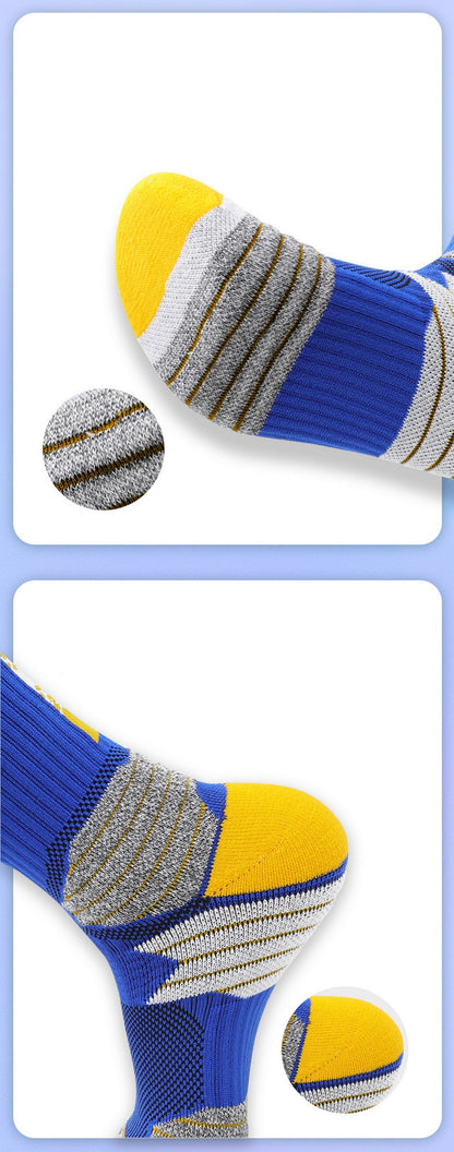 Basketball Sock Color-blocked Mid-calf Length Sport Socks