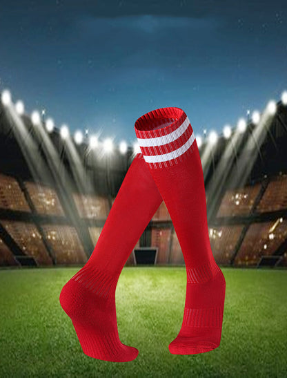Kids Soccer Socks Boys Girls Knee Athletic High Tube Socks Cotton Striped Socks for Soccer ( Small )