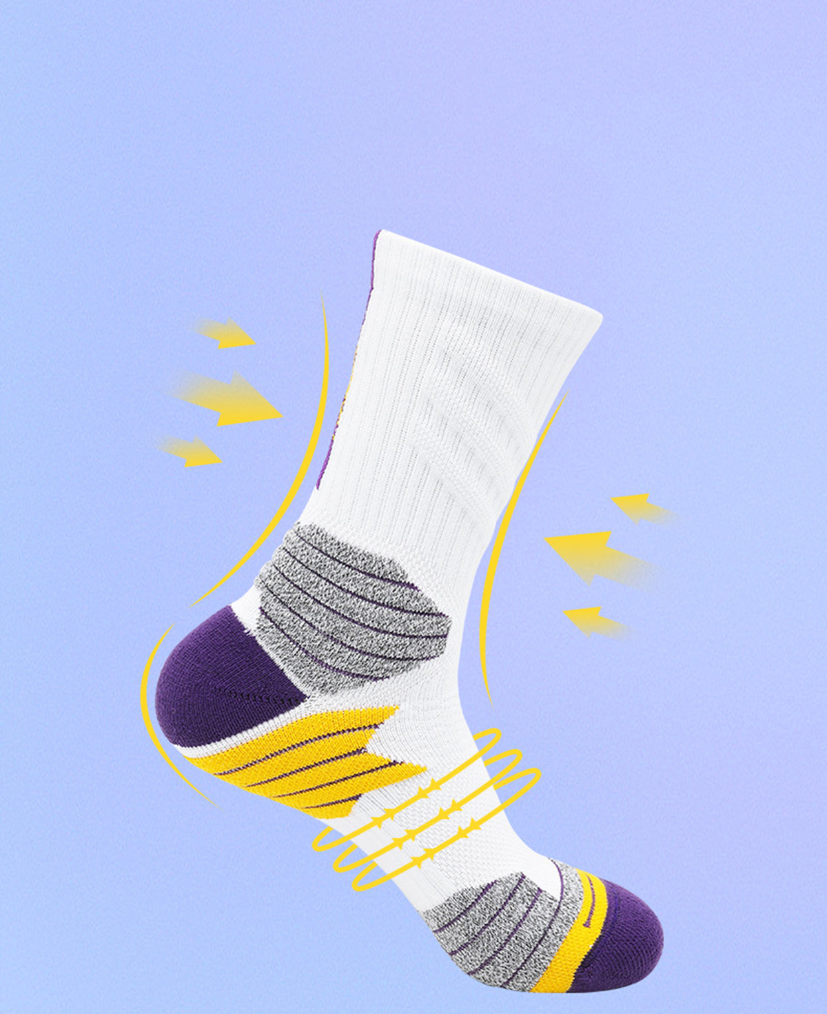 Basketball Sock Color-blocked Mid-calf Length Sport Socks