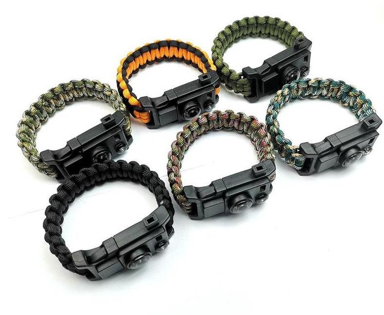 10" 1 Multifunction Outdoor Emergency Survival Gear Paracord Bracelet