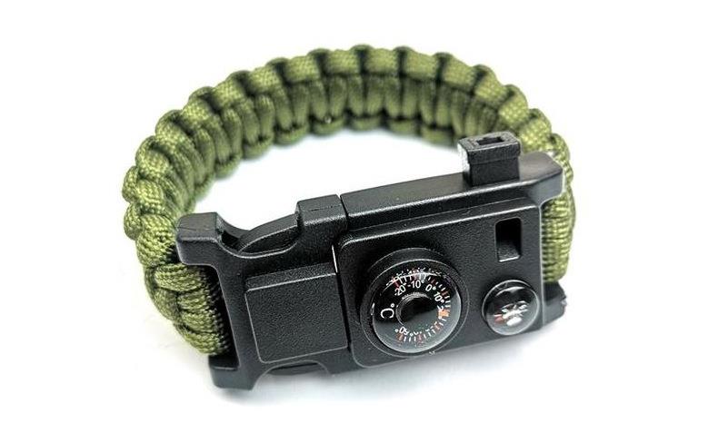 10" 1 Multifunction Outdoor Emergency Survival Gear Paracord Bracelet