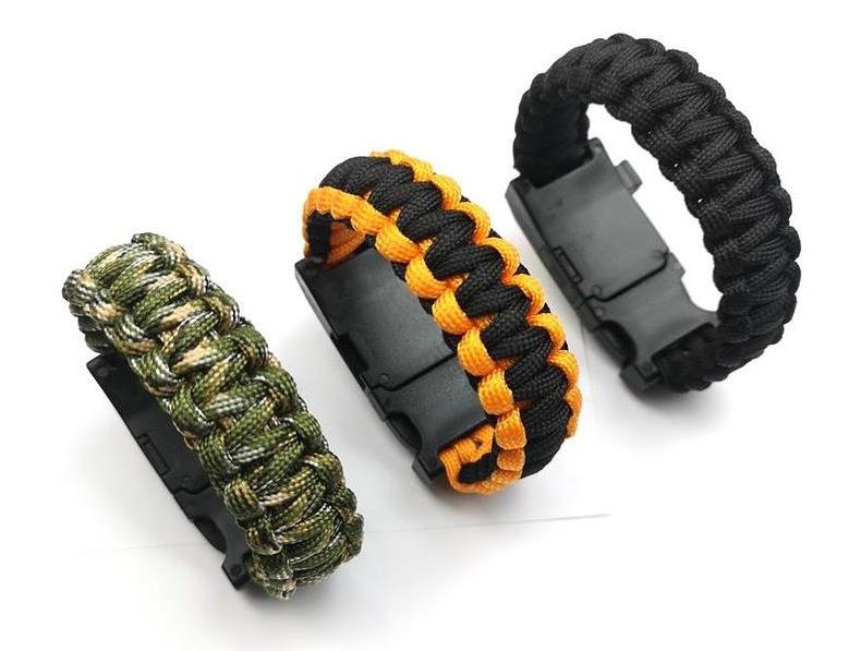 10" 1 Multifunction Outdoor Emergency Survival Gear Paracord Bracelet