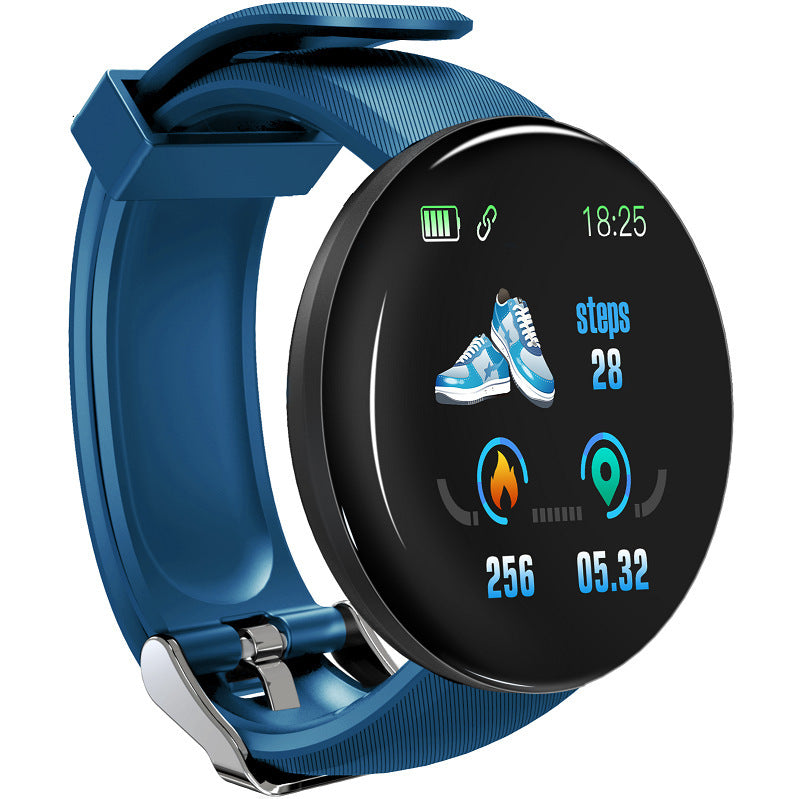Circle Screen Pedometer Watch Heart Rate Blood Pressure Oxygen Monitoring