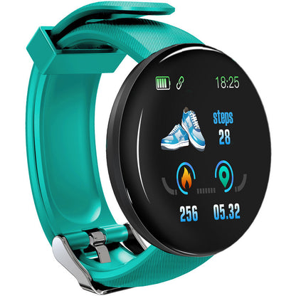 Circle Screen Pedometer Watch Heart Rate Blood Pressure Oxygen Monitoring