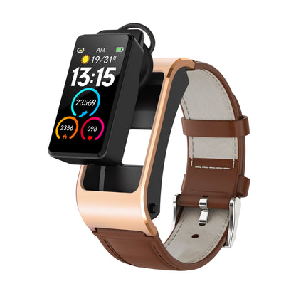 Thermometer Earphone Smart Bracelet H21 W/ Leather Belt
