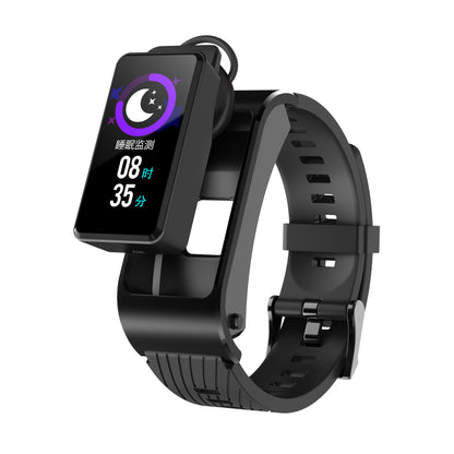 Thermometer Earphone Smart Bracelet H21 W/ Silicone Belt