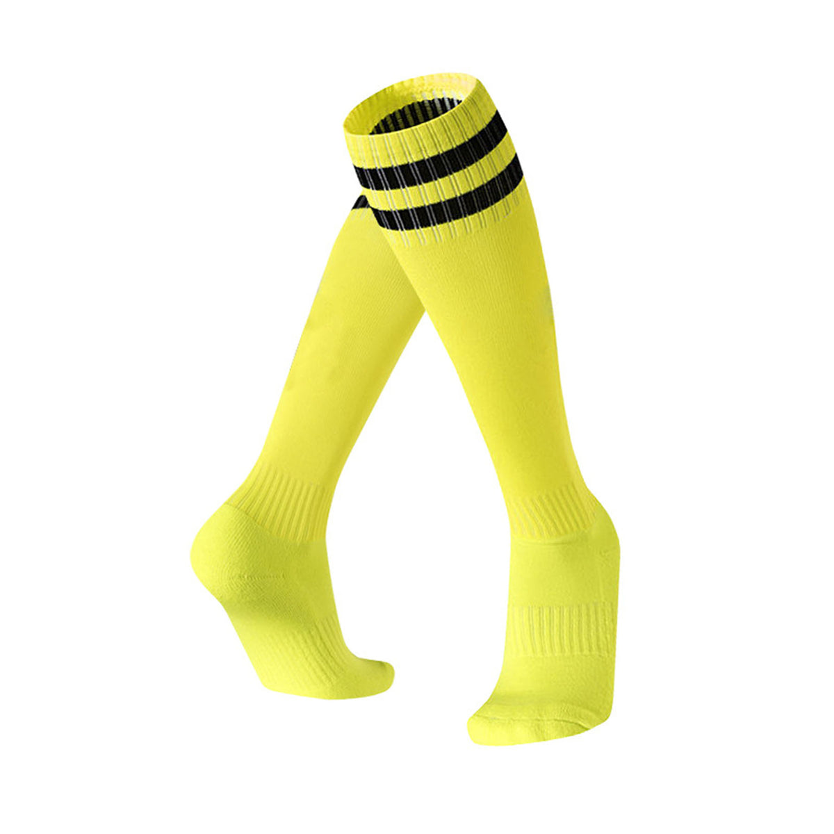 Kids Soccer Socks Boys Girls Knee Athletic High Tube Socks Cotton Striped Socks for Soccer ( Large )