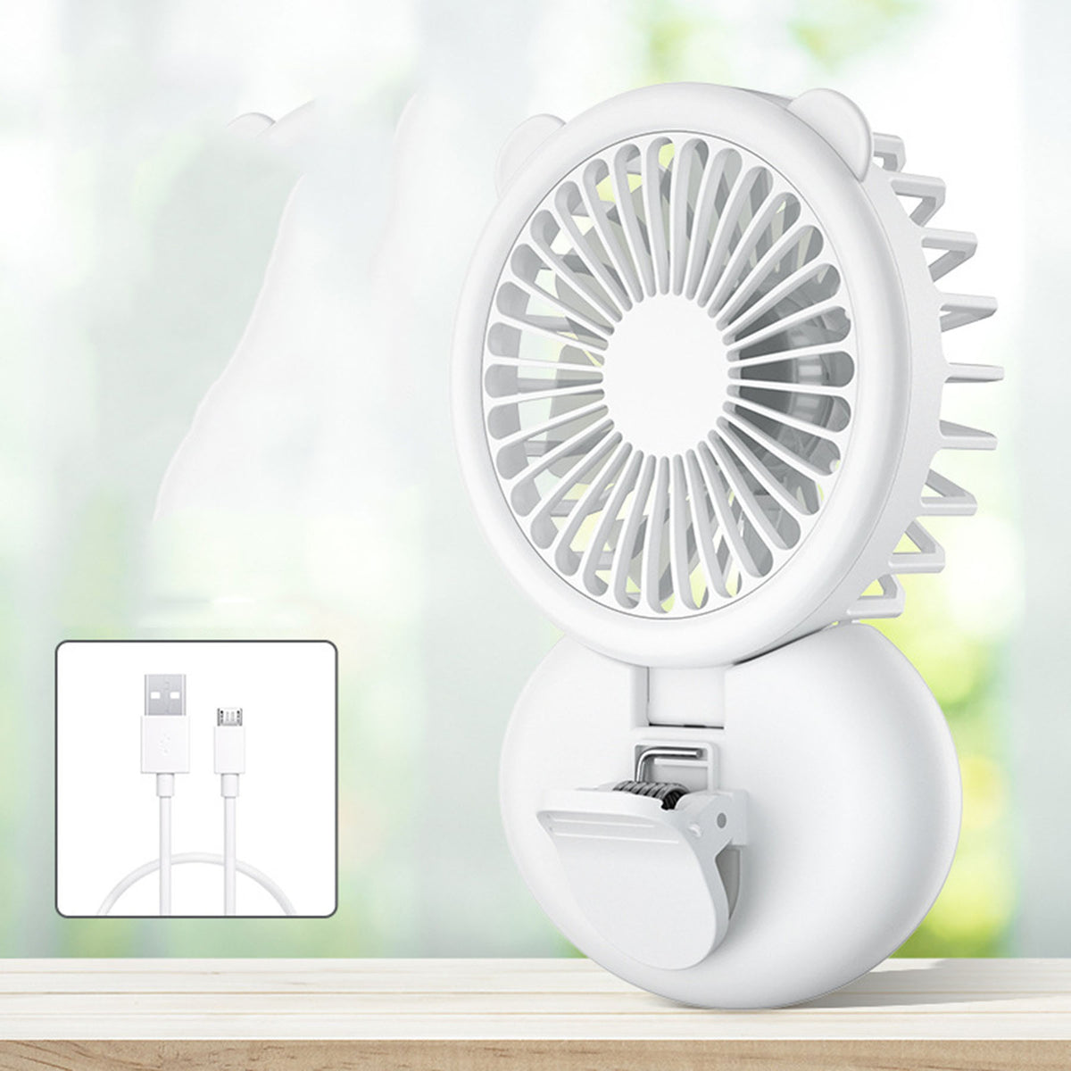 Necklace Fans Portable Neck Hanging Fan Mini Fan Handheld Hand Foldable Fan Desktop Fan Spray Fan