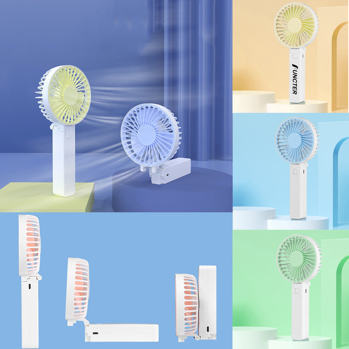 Portable Min Fan USB Desk Fan Small Personal Hand Fan W/3 Speed