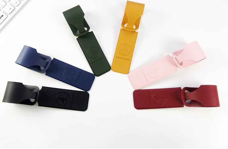 PU Long Style Luggage Tag Keytag