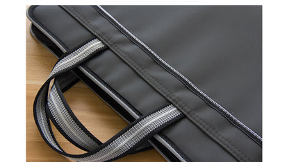 Document Briefcase Canvas Zipper File Bag W/Handle