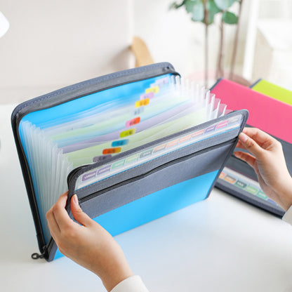 Document Briefcase W/Zipper File Bag