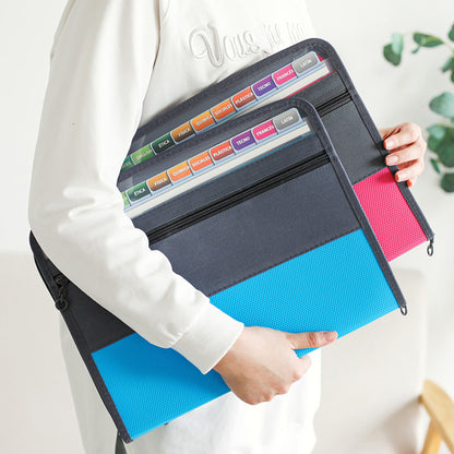 Document Briefcase W/Zipper File Bag
