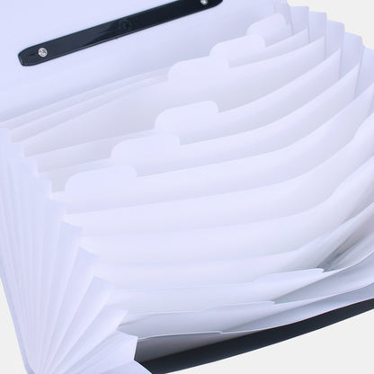 Portable 12 Pockets Expanding File Folder Accordion Document Organizer Letter A4 Paper Size Storage