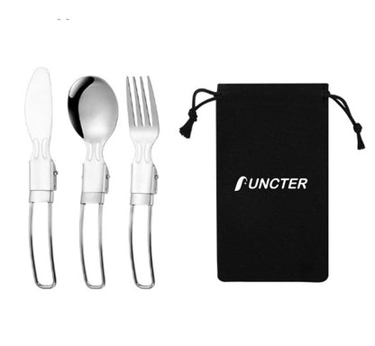 304 Stainless Steel Folding Cutlery Set 3 pieces