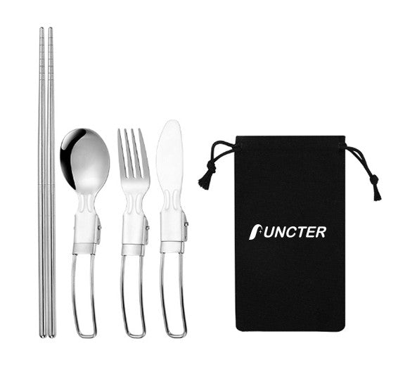 304 Stainless Steel Folding Cutlery Set 4 pieces
